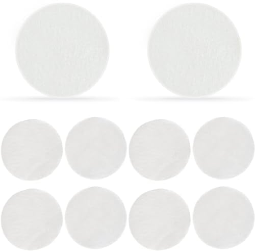 KSJEHW 10 Stücke PP Baumwolle Filter für Olliwon Duschkopf Handbrause, entfernt effektiv große Verunreinigungen(2mm dick, 7cm Durchmesser)