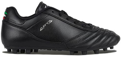 Check Nero - Scarpe da Calcio Uso Professionali in Pelle di Vitello & Canguro, Massime Prestazioni e Comfort - Suola AG, Perfetta per Erba Sintetica - Taglia 44,5 - Colore Nero