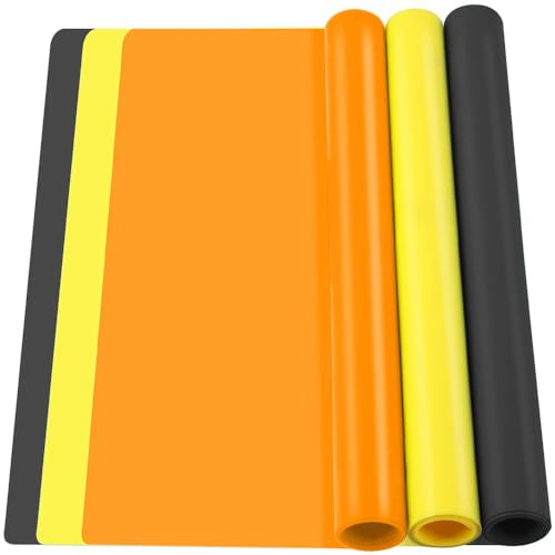 Bastelunterlage, 3 Stück Silikonmatte, Silikon Unterlage Matte Bastelmatte, Antihafte rutschfeste Tischmatte Platzdeckchen für Basteln Resin Handwerk Kinder Malen 30x40 cm