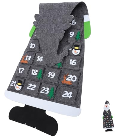 Zerodeko 1stk Countdown-wandkalender Hängender Countdown-kalender 2020 Weihnachtskalender Selber Machen Weihnachtskalender Zum Aufhängen Aufbewahrungstasche Weihnachten Gefühlt