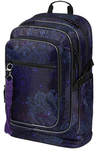 Baagl Schulrucksack Für Mädchen Teenager, Ergonomischer Kinderrucksack mit Laptopfach Für Schule, Extrem Leicht Rucksack mit Brustgurt und Reflektierenden Elementen (Zen)