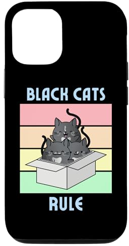 Cozy Mystery Black Cats Rule Süße Smoking-Katze in Box Hülle für iPhone 13