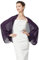 BEAUTELICATE Chiffon Schal Stola Damen Festlich Elegante Schultertuch Bolero Shrug mit Ärmel für Abendkleider Brautkleider Sommer Hochzeit (Weintraube violett, Einheitsgröße)