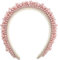 TRIXES Rosa Perlen-Stirnband – Damenmode-Accessoire – Perlenperlen