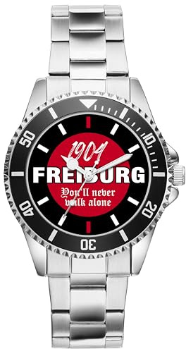 KIESENBERG Freiburg Fußball Fan Uhr – Sportliche Armbanduhr im Fan-Design Stilvolle Herren- & Damen-Uhr mit Fußball-Motiv Geschenk für echte Fans aus dem Breisgau – 21307