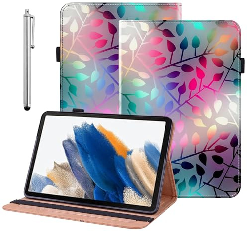 BOLELAW Case for Samsung Galaxy Tab A6 10.1 2016 (SM-T580/SM-T585) – PU Leather Folio Cover with 3 Card Slots, Pencil Holder, Kickstand, Maple Leaf
