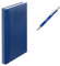 Herlitz Buchkalender 2025 / Chefkalender / A5 / Farbe: blau + Kugelschreiber