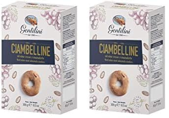 Gentilini Ciambelline al Vino Rosso e Mandorle, 300ml (Confezione da 2)