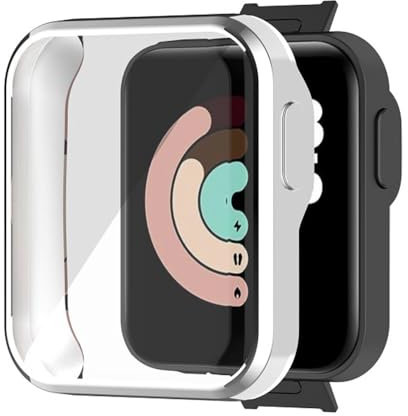 Funda para Xiaomi Mi Watch Lite, Silicona TPU Case Protectora de Pantalla, Anti-arañazos, Anti-Polvo, Cover Carcasa para Redmi Watch