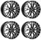 4x Carmani Felgen Alufelgen 20 Ludwig 8,5x19 ET45 5x112 black polish kompatibel mit BMW 1 2 X1 X2