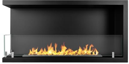 Divina Fire Camino a bioetanolo da Incasso ad Angolo biocamino angolare 90x45 SUTRI 90 SX