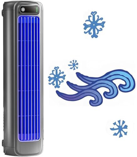 Nuevo aire acondicionado portátil Libiyi - Ventilador de torre de escritorio con pantalla táctil LED, ventilador de refrigeración para patio con 3 velocidades