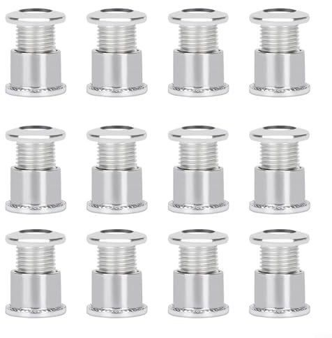 Gettimore Juego de 12 tornillos de acero para platos de bicicleta, para bielas individuales, dobles, triples, piezas de bicicleta de carretera MTB (placa individual)
