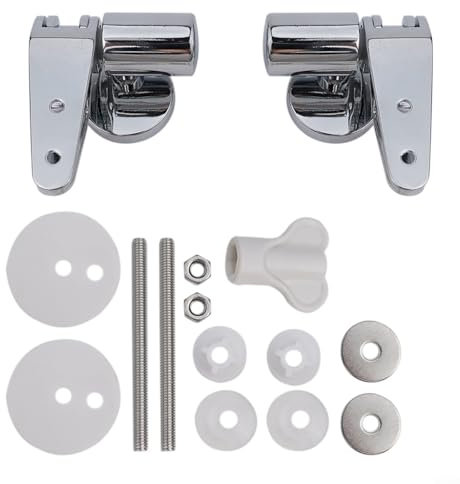 Feeshoppher Toilet Seat Slow-Down Hinge Quick-Release Zinc Alloy Hinge Toilet Seat Toilet Seat Hinges Replacement