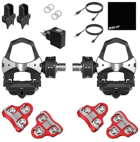 Favero Assioma Duo, Dual-Sensing Side Pedal Based Cycling Power Meter with Extra Cleats, Bluetooth & ANT+ Connectivity for Bike Computers, Cycling GPS Units, & Smartphones