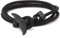 aninu Wal Armband mit Orca GPS Live Tracking mit App, Surferarmband mit Walflosse als Anhänger, Stoffarmband Wickelarmband Perfekte Geschenke für Frauen & Männer (Black)