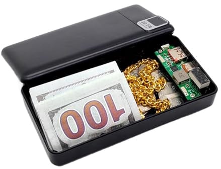 Power Bank Sicuro Mascherato - Scatola Finta Power Bank per Nascondere Denaro - Contenitore Discreto da Viaggio per Custodia di Contanti Monete Chiavi Gioielli Documenti Valori per
