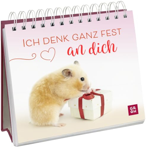 Ich denk ganz fest an dich: Liebevoller Botschaft für Herzensmenschen - Kleines Geschenk zur Aufmunterung oder einfach so.