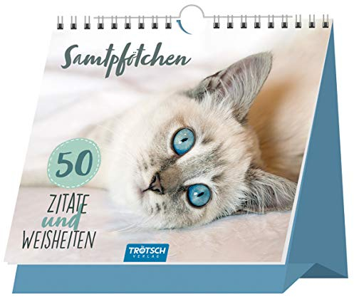 Trötsch Tischaufsteller Sprüche und Zitate zum Aufstellen Katzen: immerwährender Tischaufsteller mit Spiralbindung