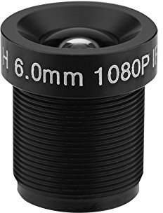 Richer-R CCTV Lens,6mm CCTV Camera Lens 2 Million Pixels 24-hour Protection IR Security Camera Lens with 58° Vision