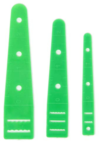 GRÜNDL | 3 Einzieher für Elastic und Bänder | 6, 11 und 16mm Breite | aus Kunststoff |