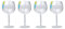 YöL 4X Gin Cocktail Glasses Balloon Clear re-usable Plastic Cup Home picnics BBQ Summer Party Tableware Drinks Cup Glasses drinkware Outdoor Durable Gin Glasses