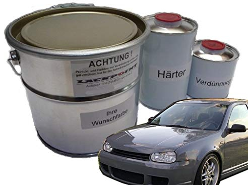 Lackpoint 5 Liter Autolack Set 2 Komponenten für Audi Nardograu LY7C Einschichtlack