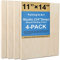 Falling in Art Unfinished Birch Wood Canvas Panels Kit, Falling in Art 4 Pack of 11x14'' Studio 3/4'' Deep Cradle Boards for Pouring Art, Crafts, Painting and More