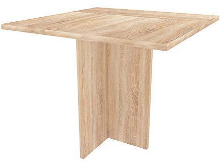 mutatio Ecktisch Eckschreibtisch Bürotisch Büro Möbel Eckplatte B 75 cm x T 75 cm x H 75 cm Tisch Erweiterung 90 Grad Ecke Sonoma-Eiche