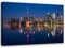 Feeby Bilder Toronto XXL 120x80 cm 1 Teilig Wohnzimmer Schlafzimmer Büro Flur Küche Wandbilder Leinwandbilder Modern Bild auf Leinwand Wanddekoration Kunstdruck Design Stadt Blau