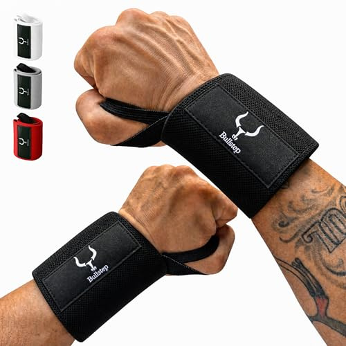 Bullstep® - Fitness Handgelenk Bandagen Gym | Wrist Wraps | Kraftsport Handgelenkbandagen | Handgelenkstütze Gym | Handgelenkbandage Training Crossfit Calisthenics Bodybuilding