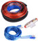 Cavi Amplificatore Auto,Sistemi O Kit Cablaggio Installazione Amplificatore A 4 Indicatori, 4 Calibri 2800W Car O Amplificatore Subwoofer Installazione Altoparlanti Kit Cavo Filo Fusibile Universale