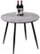 GOLDFAN Esstisch Rund Küchentisch Modern Wohnzimmertisch Matt für Büro Küche Schwarz 80x80x75cm