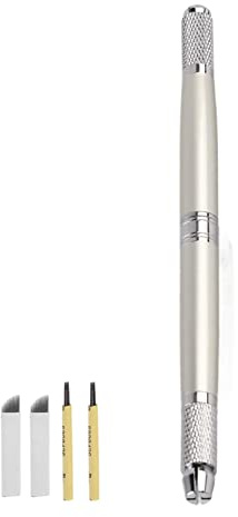 Boaby Microblading Pen Double-End Manueller permanenter Microblading-Augenbrauen-Tattoo-Stift + 2 Stück 14 Stifte + 2 Stück runde Nadeln