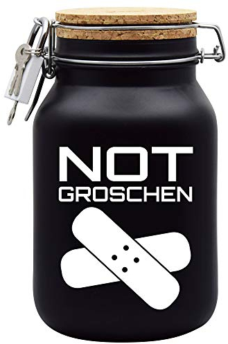 Spardose Notgroschen Geld Geschenk Idee Schwarz XL