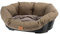 Ferplast Panier Chien et Chat avec Coussin en Coton Lavable, Lit pour Chien et Chat Rembourré, Corbeille en Plastique, Fond Perforé, Antidérapant, 52 x 39 x h 21 cm, Marron Tweed