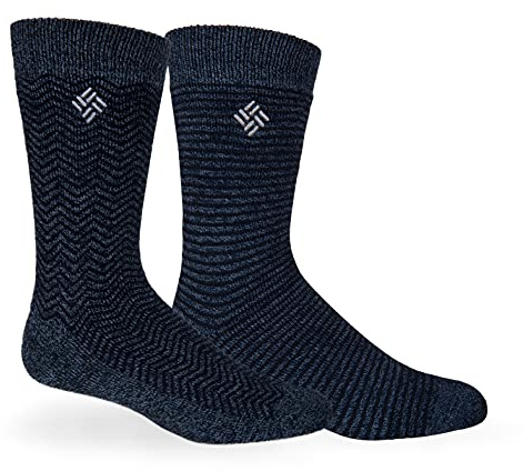 Columbia Thermo-Socken mit mittelschwerem Muster, 2 Paar, Marineblau, Einheitsgröße, Marineblau, Einheitsgr��e