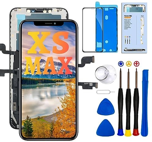 for iPhone Xs Max Screen Replacement,for iPhone Xs Max Screen,3D Touch LCD Display Repair Kit with Screen Protector+Repair Tools Compatible with iPhone Xs Max 6.5(A1921, A2101, A2102, A2103, A2104)