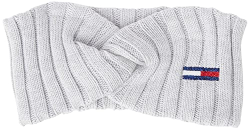 Tommy Jeans Damen TJW Flag Headband AW0AW12629 Gestrickte Mütze, Grau, OS