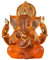 Baoblaze Ganesha Elefant Gott Statue Harz handgefertigte Skulptur Buddha Figur Dekoration für Heimdekoration Handwerk Geschenke - Orange