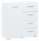 MATKAM Kommode Helena B80 x H84,5 x T35 cm, Sideboard mit 4 Schubladen und 1 Fächer mit Türen, ideal für Büro, Diele, Wohnzimmer, Jugend- oder Kinderzimmer (Weiß)