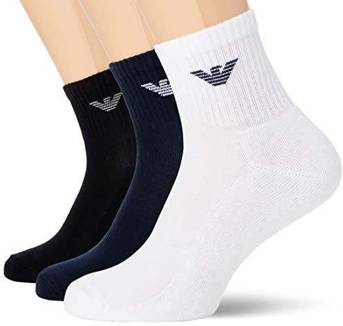 Emporio Armani Herren Emporio Armani Men's 3-pack In-shoe Socks Sporty 3-Pack Short Socks