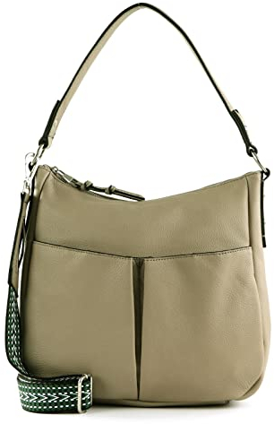 FREDsBRUDER Bloomfield Schultertasche Leder 33 cm, Good Grey, Einheitsgröße