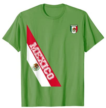 Grün Mexiko Fußball Trikot Fußball Kits Ball Reisen T-Shirt