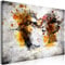 decomonkey Bilder Kuss 90x60 cm 1 Teilig Leinwandbilder Bild auf Leinwand Vlies Wandbild Kunstdruck Wanddeko Wand Wohnzimmer Wanddekoration Deko Abstrakt Gesichter Liebe Liebespaar Aquarell