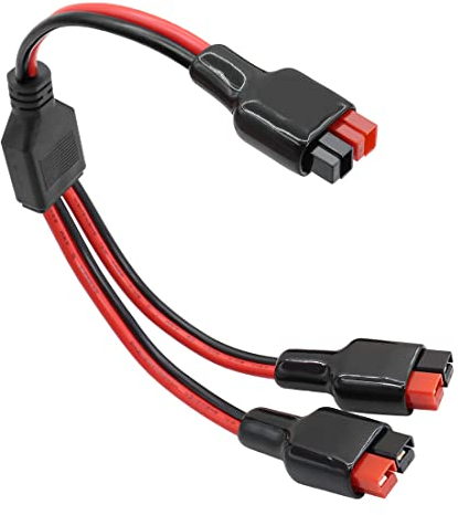 YACSEJAO Solar-Ladekabel, Splitter-Kabel, 14 AWG, Hochleistungsanschluss-Stecker für tragbare Wohnmobil-Solargenerator-Powerstation
