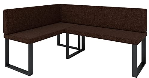Eckbank Akiko Metal - Eckbankgruppe für Ihrem Esszimmer, Küche modern, Sitzecke, Essecke. Perfekt für Küche, Büro und Rezeption. Solide und Starke Verarbeitung. (INARI 28, 142x196cm Links)