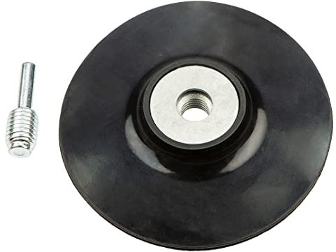 GRAPHITE Flexible Scheibe mit Klettverschluss, Durchmesser 125 mm/150 mm x M14 Schraubenhalter, Dorn, fur Winkelschleifern und Bohrmaschinen, Schleifen von Holz- und Metalloberflächen