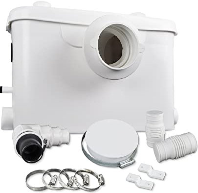 Broyeur Sanitaire Pompe 400W silencieux pompe de relevage pour toilettes, douches, éviers, baignoires, climatiseurs ou machines à laver avec filtre à charbon_AB