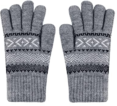 Leder Handschuhe Männer Auto Schirmhandschuhe Schneeblume Warme Strick-Winterhandschuhe Weihnachtsgeschenke Strumpffüller für Frauen Winter Handschuh